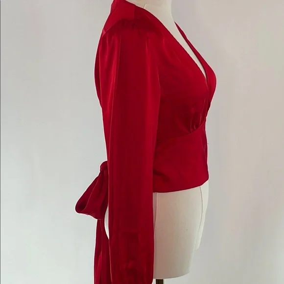 Marissa Webb x RTR Tie Waist Satin Top, 2 - Picture 12 of 15